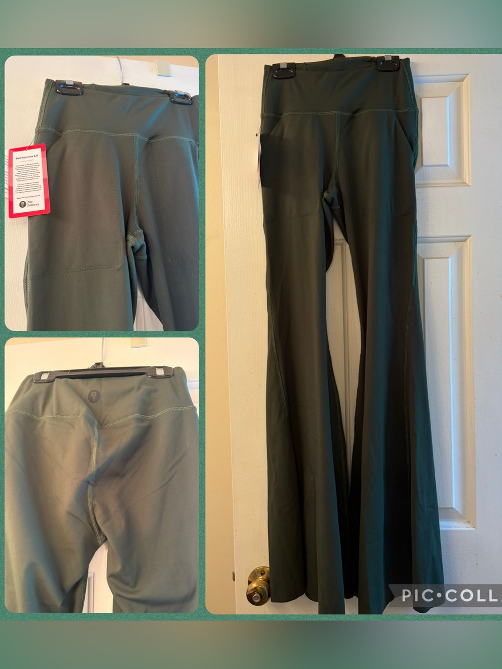 Olive Green Flare Yoga Pants